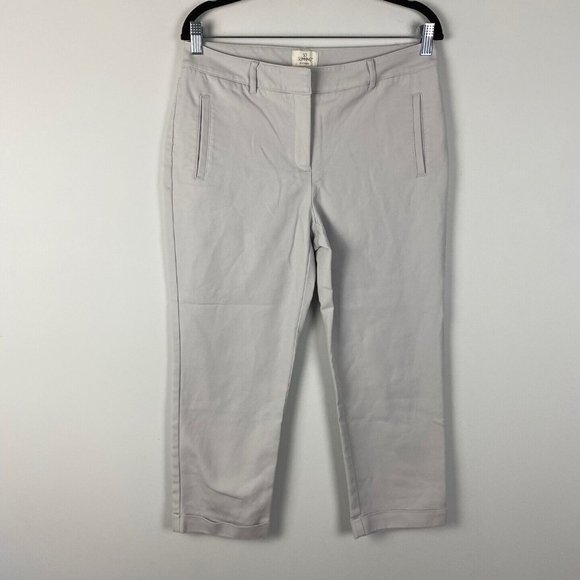 Chicos So Slimming Cropped Pants Womens 0.5 US 6 Gray Cotton Spandex - Picture 1 of 9